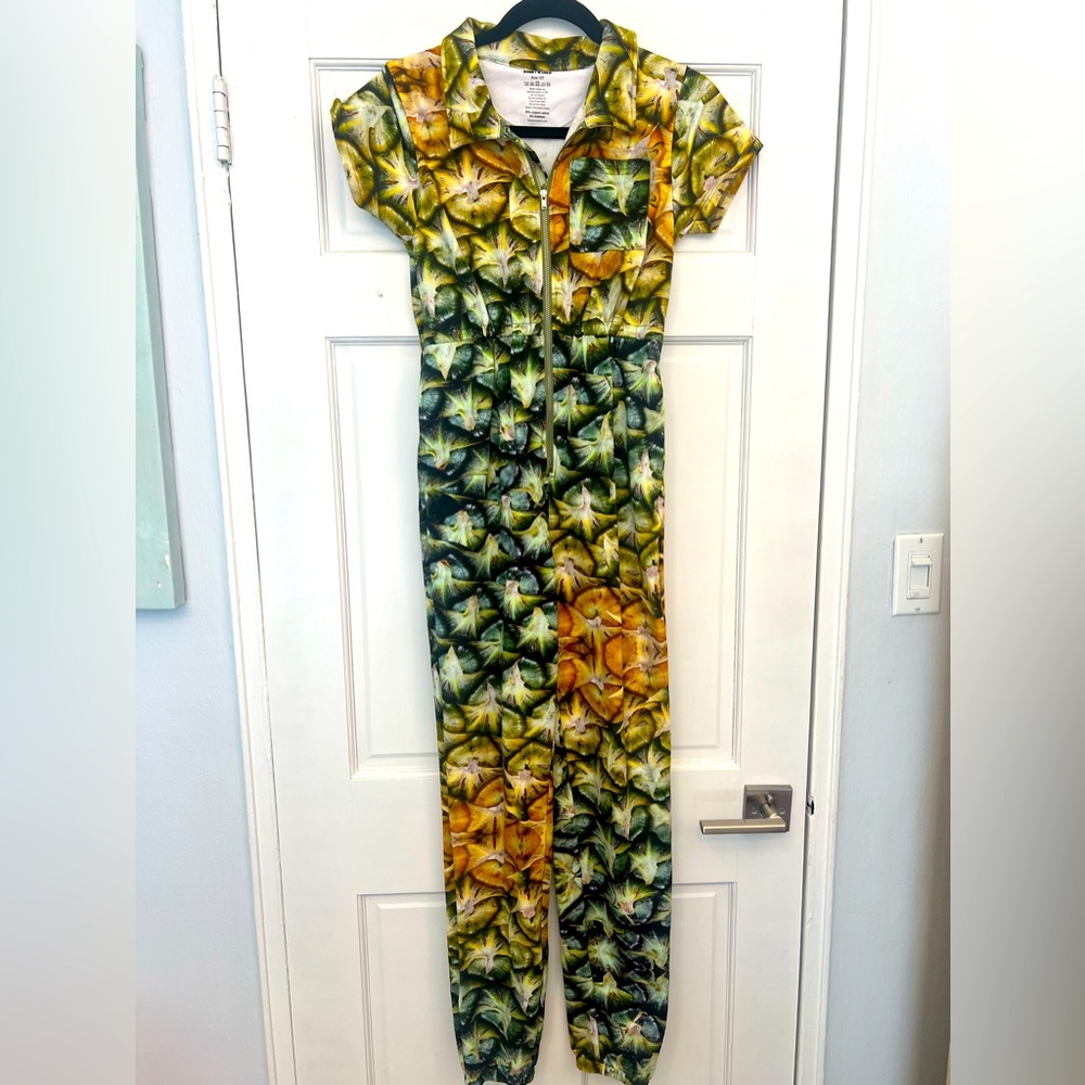 Romey Loves Lulu Pineapple Jumpsuit || Size 12 Big Kids (or XS adult)